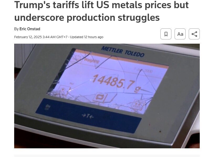 Mỹ sẽ thiếu hụt nguồn cung nhôm, thép vì thuế quan