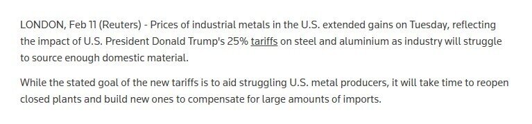 Mỹ sẽ thiếu hụt nguồn cung nhôm, thép vì thuế quan