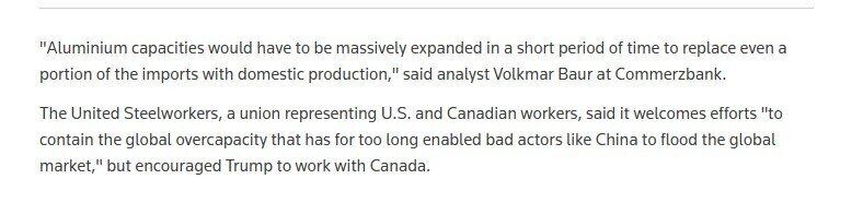Mỹ sẽ thiếu hụt nguồn cung nhôm, thép vì thuế quan