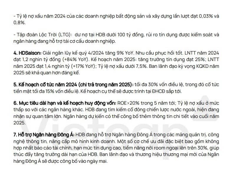 HDBank sẽ sớm công bố thương hiệu mới của DongA Bank, có kế hoạch trả cổ tức 30%