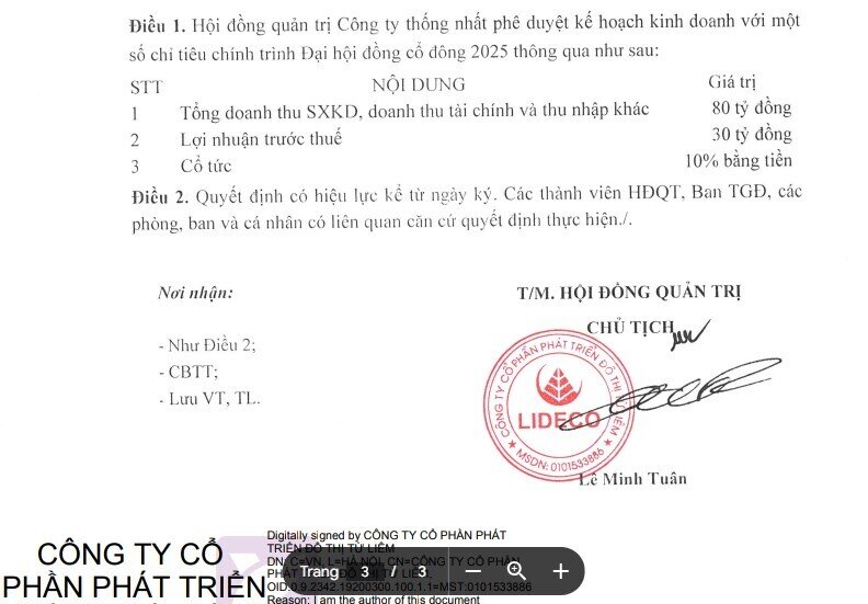 Một DN bất động sản gây sốc khi đặt kế hoạch lợi nhuận giảm 95% năm 2025