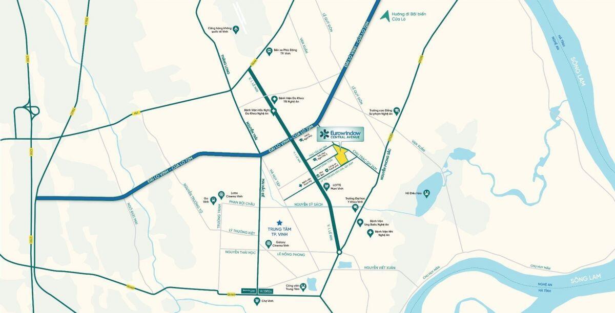 Khu đô thị Nghi Phú Eurowindow Central Avenue tại trung tâm thành phố Vinh