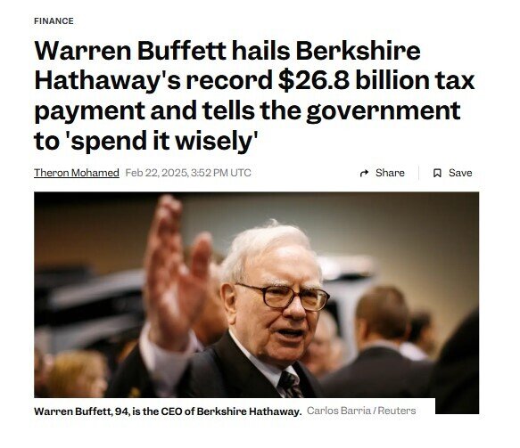 Sức mạnh tuổi 94 của Warren Buffett: Berkshine Hathaway đã nộp tổng cộng 101 tỷ USD tiền thuế, cảnh báo chính phủ không được chi tiêu hoang phí
