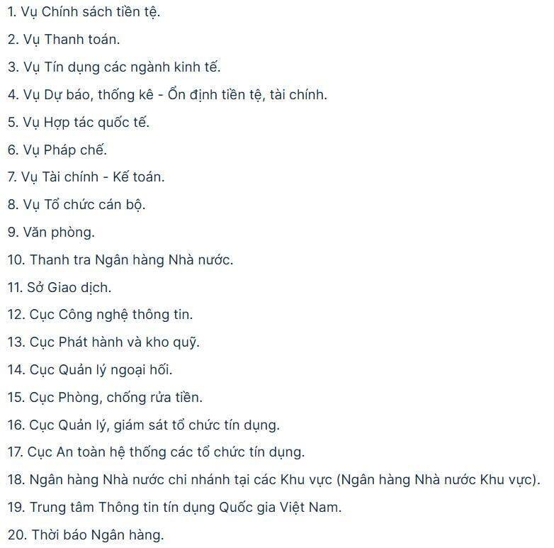 Ngân hàng Nhà nước còn 18 đơn vị hành chính sau sắp xếp tinh gọn