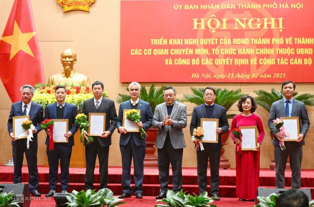 Hà Nội công bố lãnh đạo 10 sở ngành sau sáp nhập