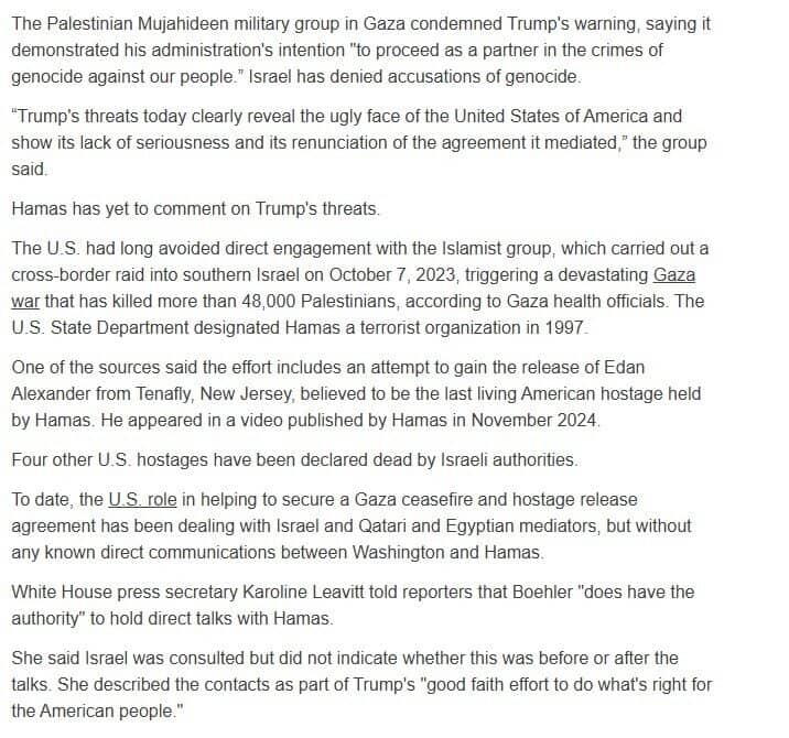 Ông Trump sẽ 'trút địa ngục' xuống Dải Gaza