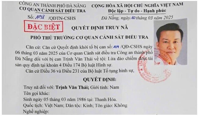 Truy nã Trịnh Văn Thái trong đường dây lừa đảo của TikToker Mr Pips