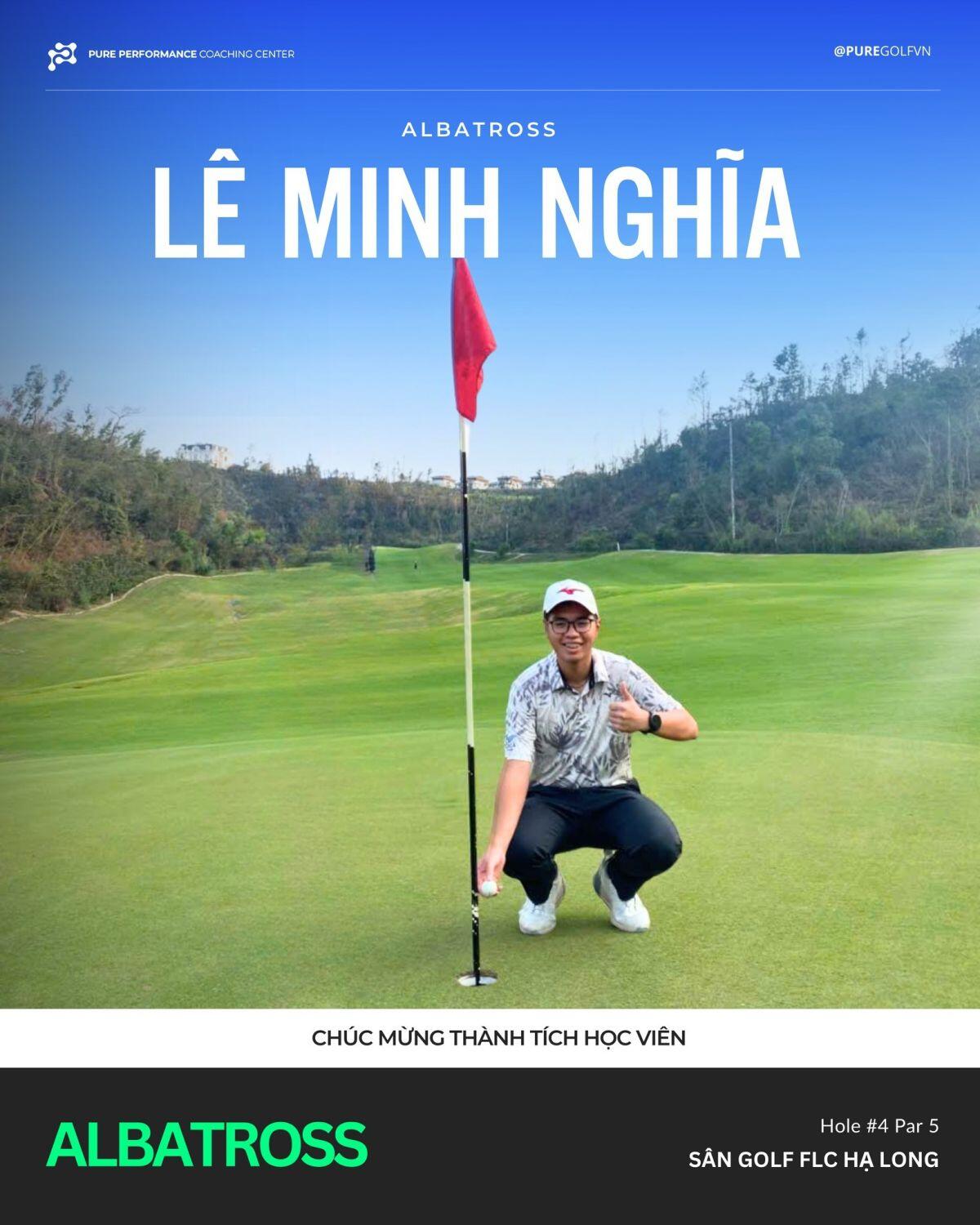 Golfer trẻ Lê Minh Nghĩa ghi dấu ấn "Albatross" tại sân golf FLC Hạ Long