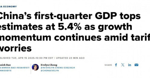 GDP Trung Quốc tăng vượt kỳ vọng