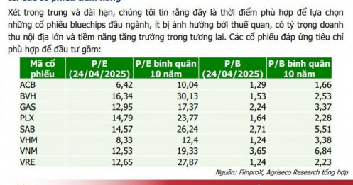 8 cổ phiếu Bluechips đầu ngành định giá hấp dẫn, nhiều tiềm năng tăng trưởng trong tương lai