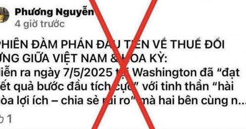 Cẩn trọng với thông tin giả về đàm phán thuế