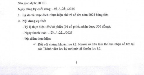 Ngày 10/6, SHB chốt danh sách cổ đông để chi trả cổ tức bằng tiền năm 2024