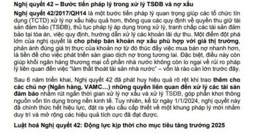 VNDirect: Khung pháp lý mới về xử lý nợ xấu củng cố triển vọng ngành ngân hàng