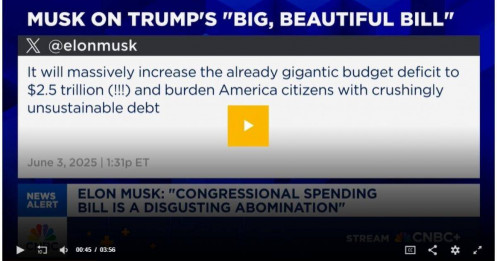 Tỷ phú Elon Musk 'quay lưng' với ông Trump, tuyên bố dự luật cắt giảm thuế là sự đáng xấu hổ