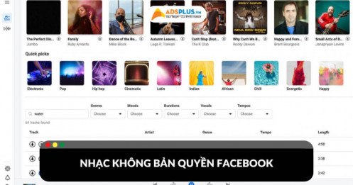 Cách tìm nhạc không bản quyền Facebook – Giải pháp an toàn cho video thương hiệu
