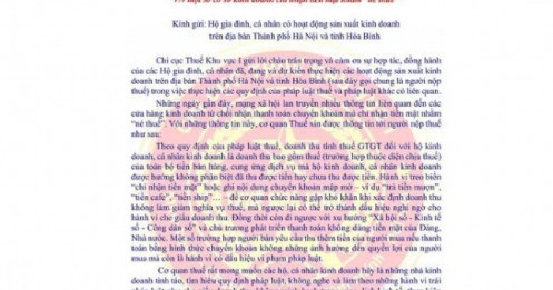 Vụ cửa hàng chỉ nhận tiền mặt để né thuế: Cơ quan thuế gửi thư ngỏ trong đêm