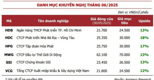 Agriseco gợi ý các cơ hội đầu tư trong tháng 6