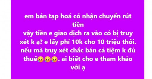 Hàng quán, cửa hàng trần tình vì sao ngừng nhận chuyển khoản