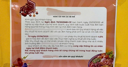 Khách ăn bún, phở bỗng dưng phải 'gánh' thuế cho chủ quán ăn