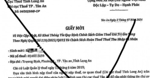 Xuất hiện giấy mời giả mạo cơ quan thuế để lừa đảo