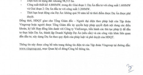 Vingroup liên danh cùng VinEnergo đầu tư dự án nhiệt điện LNG 5,5 tỷ USD tại Hải Phòng