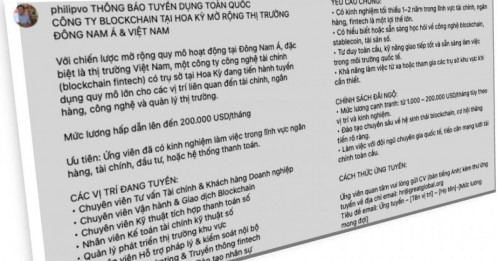 'Tác giả' đề xuất làm đường sắt tốc độ cao 100 tỷ USD gây sốc với bản tin tuyển dụng với mức lương đến 200.000 USD/tháng