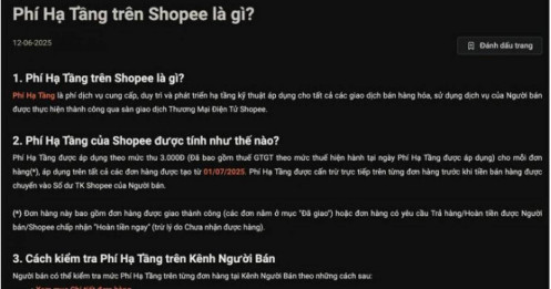Shopee thu thêm phí hạ tầng 3.000 đồng/đơn, người bán lo 'méo mặt'