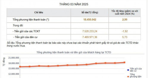 Tiền gửi dân cư đạt mức kỷ lục