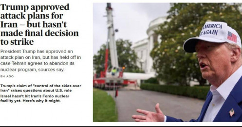 Ông Trump chấp thuận kế hoạch tấn công Iran