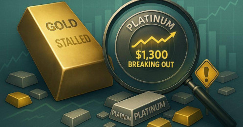 Bạch kim vượt mốc 1.300 USD/oz: “Ngôi sao mới” khi vàng chững đà