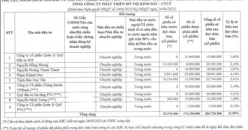 Lộ diện 9 NĐT bỏ ra hơn 4.100 tỷ đồng mua cổ phiếu riêng lẻ của KBC