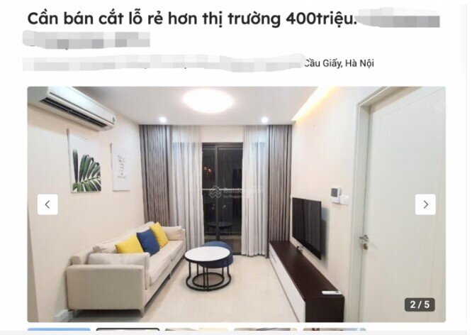 Xuất hiện chung cư tại Hà Nội giảm giá tới 400 triệu đồng