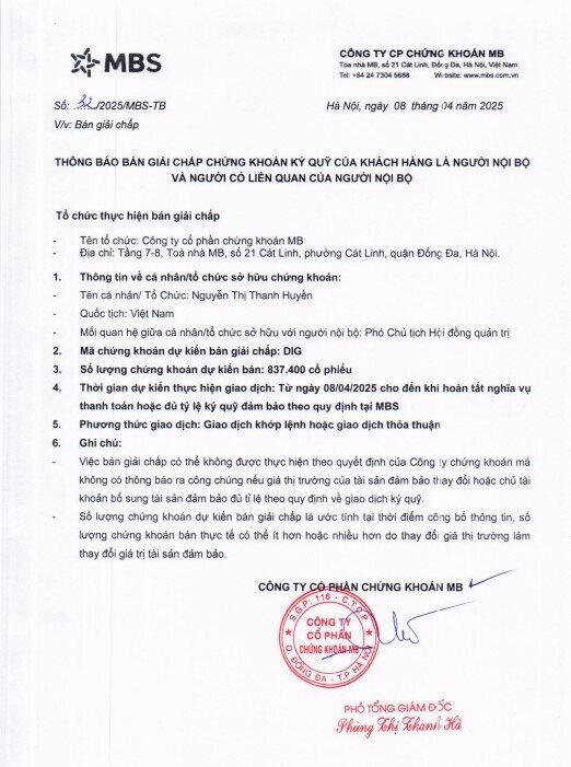 Chủ tịch đầu tiên bị giải chấp tài khoản trong làn sóng bán tháo