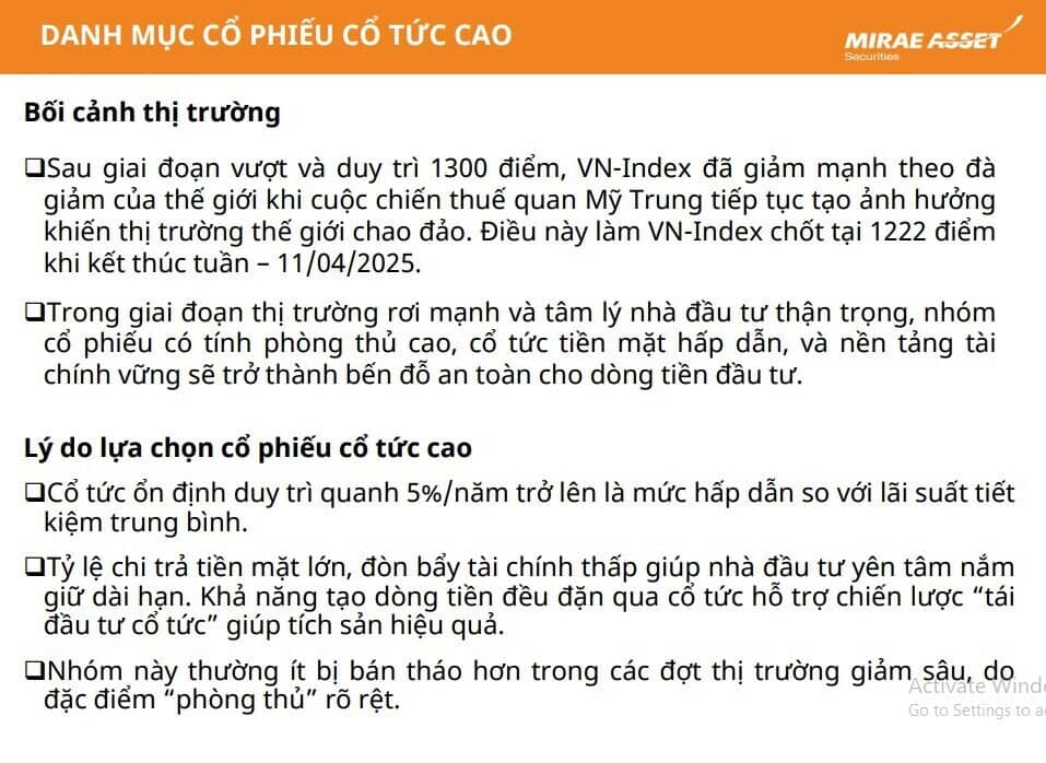 Loạt cổ phiếu có tỷ suất cổ tức khủng, cao nhất gấp 4 lần lãi suất ngân hàng