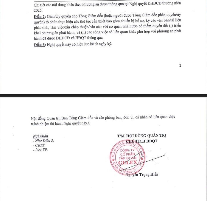 Gelex sắp chi 429 tỷ đồng trả cổ tức bằng tiền mặt