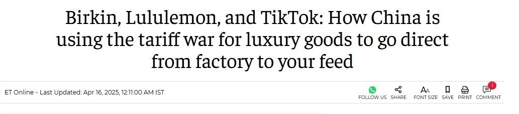 Trung Quốc phản đòn bằng 'cú tát' vào hàng xa xỉ: Bán túi Hermès, quần áo LV ngay trên TikTok