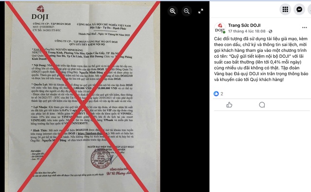 Giá vàng "đỉnh nóc", SJC, DOJI, Mi Hồng đồng loạt cảnh báo rủi ro mạo danh, lừa đảo