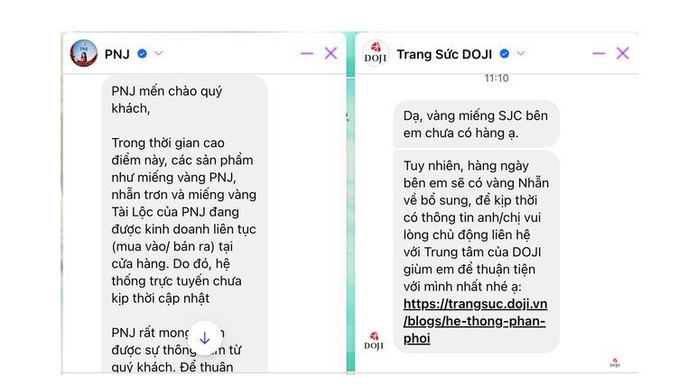 Nhiều cửa hàng lớn đồng loạt báo hết vàng để bán, điều gì đang xảy ra?