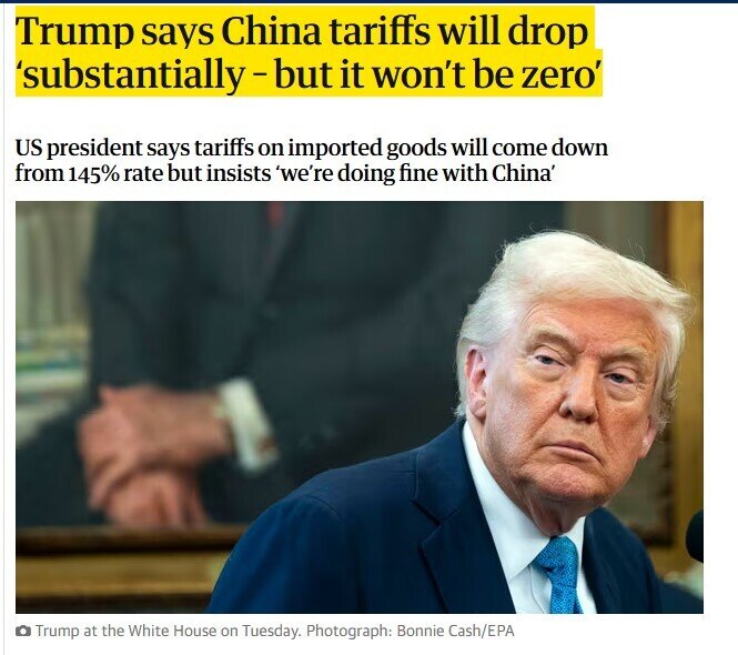 Ông Trump bất ngờ dịu giọng, tuyên bố thuế quan với Trung Quốc sẽ giảm đáng kể