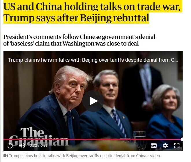 Tổng thống Trump bác tuyên bố của Trung Quốc về đàm phán thương mại song phương