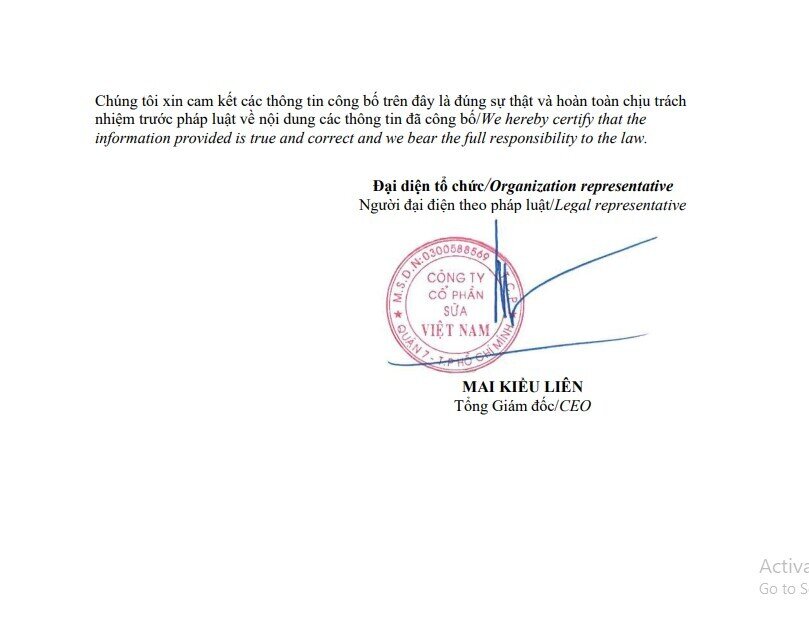 Vinamilk (VNM) chốt quyền chia cổ tức 20% bằng tiền mặt