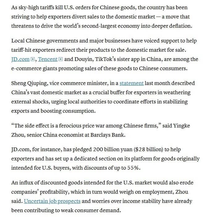 Mỹ áp thuế kỷ lục, hàng Trung Quốc ồ ạt ‘quay đầu’ về nước