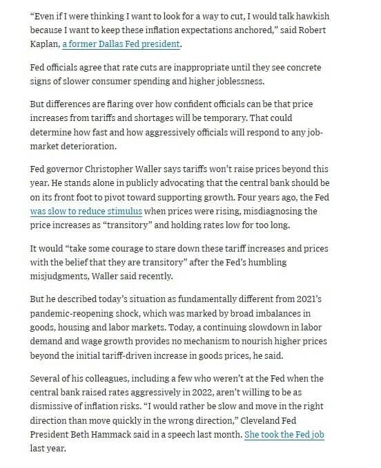 Fed chịu áp lực lớn từ phía Tổng thống Trump và sự chia rẽ về quan điểm hạ lãi suất của các quan chức nội bộ