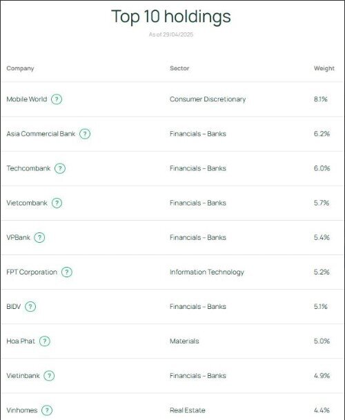 VHM trở lại top 10 danh mục quỹ tỷ USD của Dragon Capital