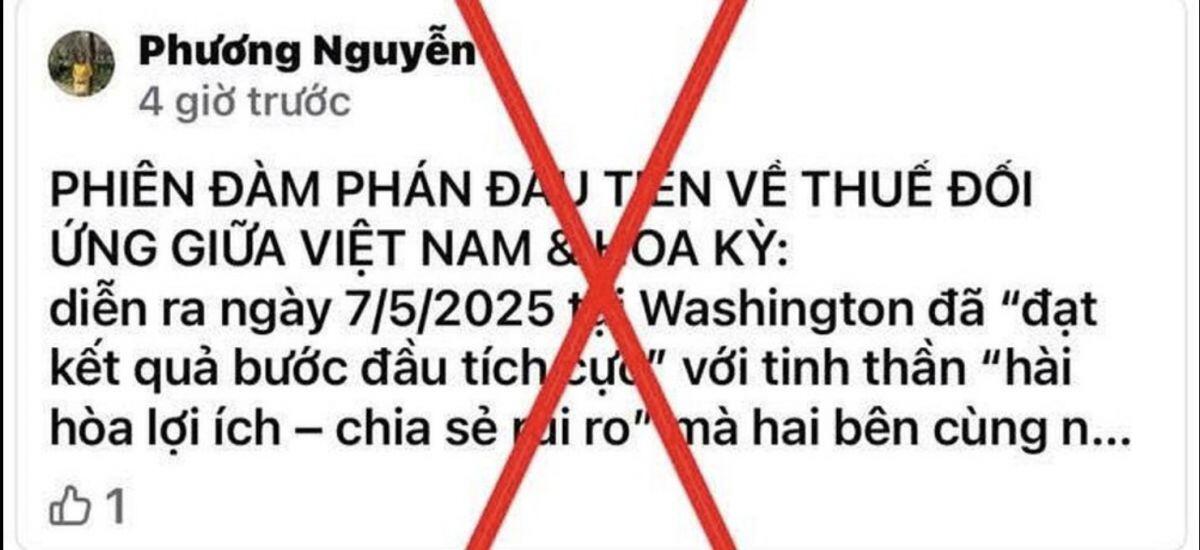 Cẩn trọng với thông tin giả về đàm phán thuế