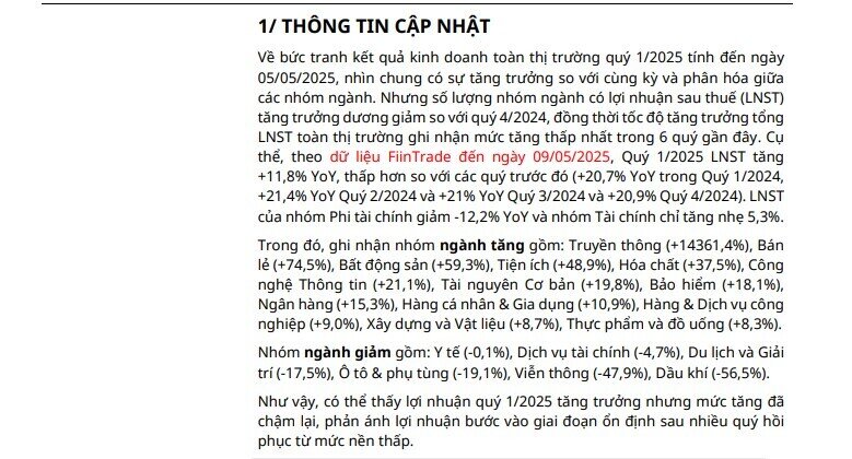 Điểm danh hàng loạt cổ phiếu có kết quả kinh doanh ổn định, sức tăng trưởng tốt và có câu chuyện riêng