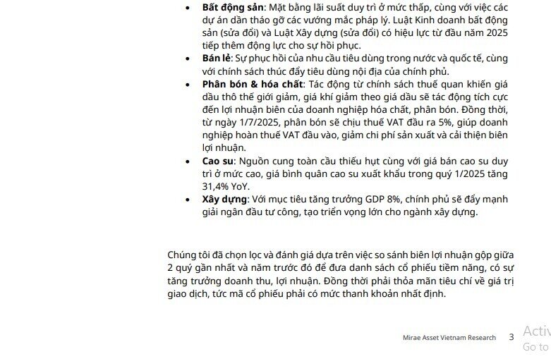Điểm danh hàng loạt cổ phiếu có kết quả kinh doanh ổn định, sức tăng trưởng tốt và có câu chuyện riêng