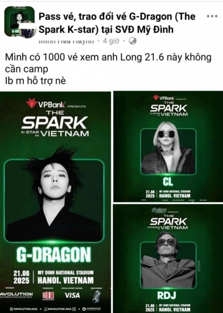 Sự thực chiêu trò "gom giúp" vé xem chương trình có G-Dragon và CL biểu diễn