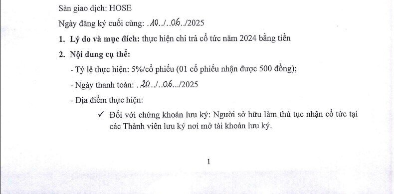 Ngày 10/6, SHB chốt danh sách cổ đông để chi trả cổ tức bằng tiền năm 2024