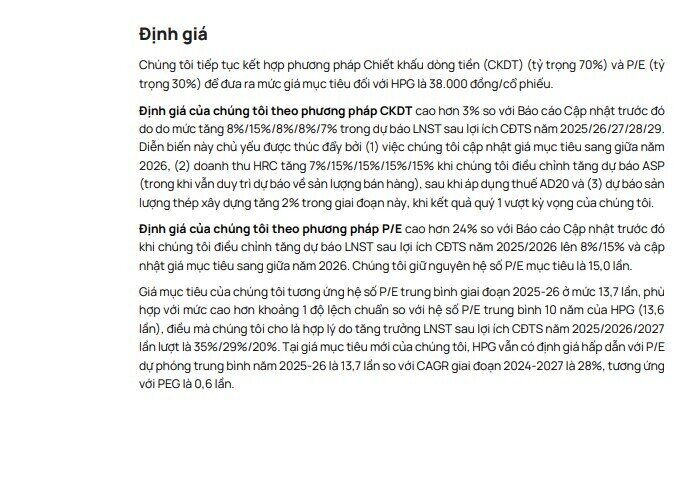 Tác động trực tiếp từ thuế quan đối ứng của Mỹ lên HPG không đáng kể, cổ phiếu được khuyến nghị mua